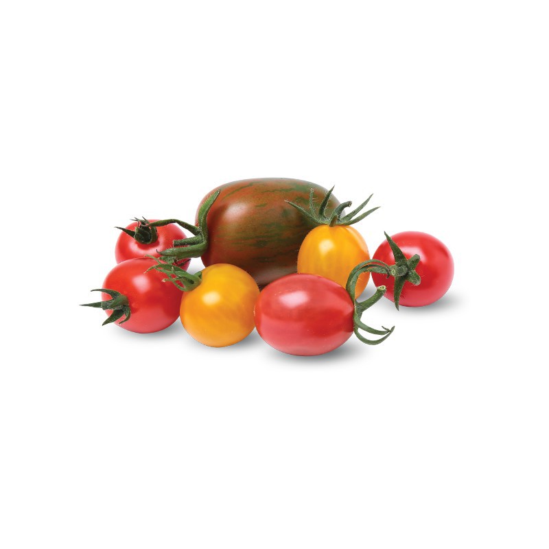 Foto Tomate cherry mix: rojo, amarillo y verde (500 g) Foto Tomate cherry mix: rojo, amarillo y verde (500 g)